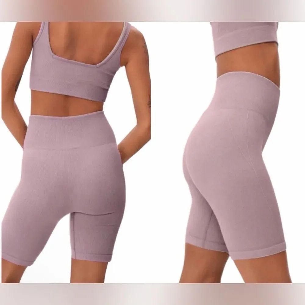 NWT Everlane The Seamless High Rise Bike Shorts Size XS/ S in Lavender
